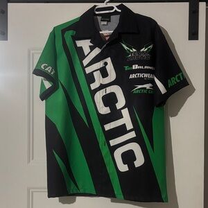 Arctic Cat Men's Green and Black Casual Shirt